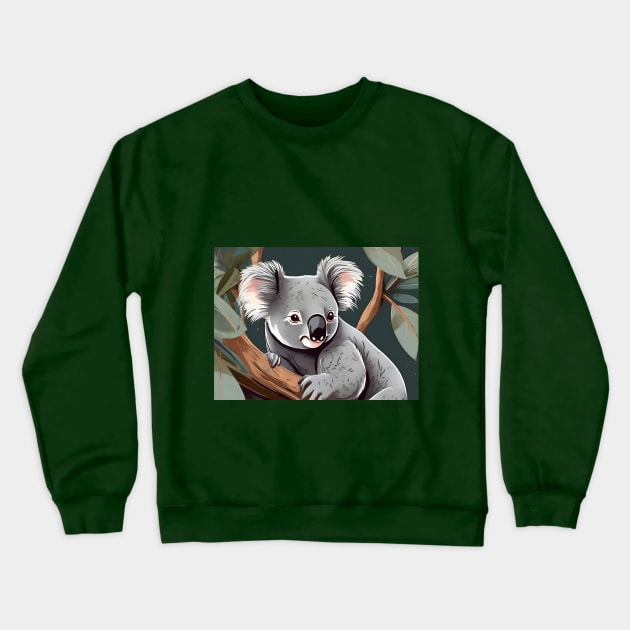 Just a Cute Koala Crewneck Sweatshirt by Whole Lotta Pixels